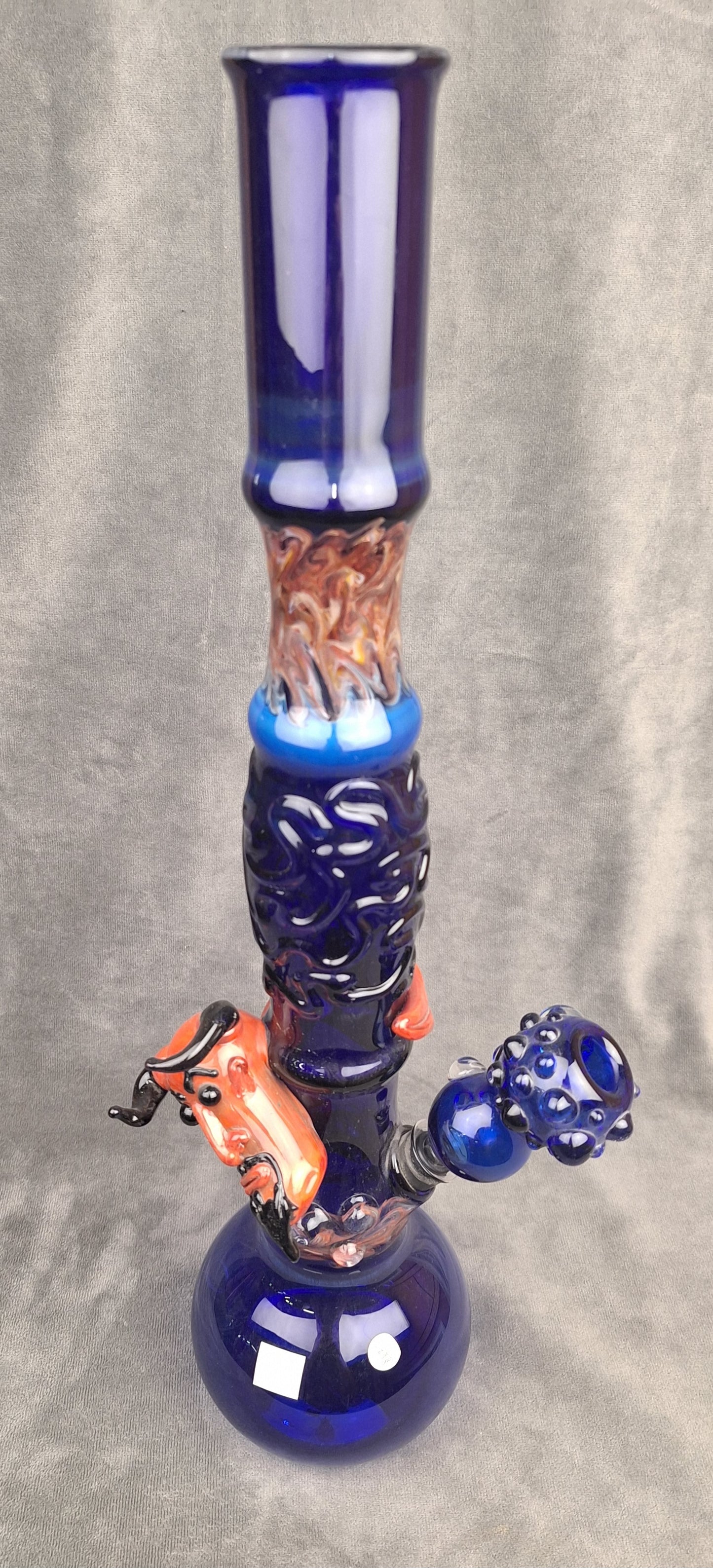 Large Cobalt Tube w/ Devil Head
