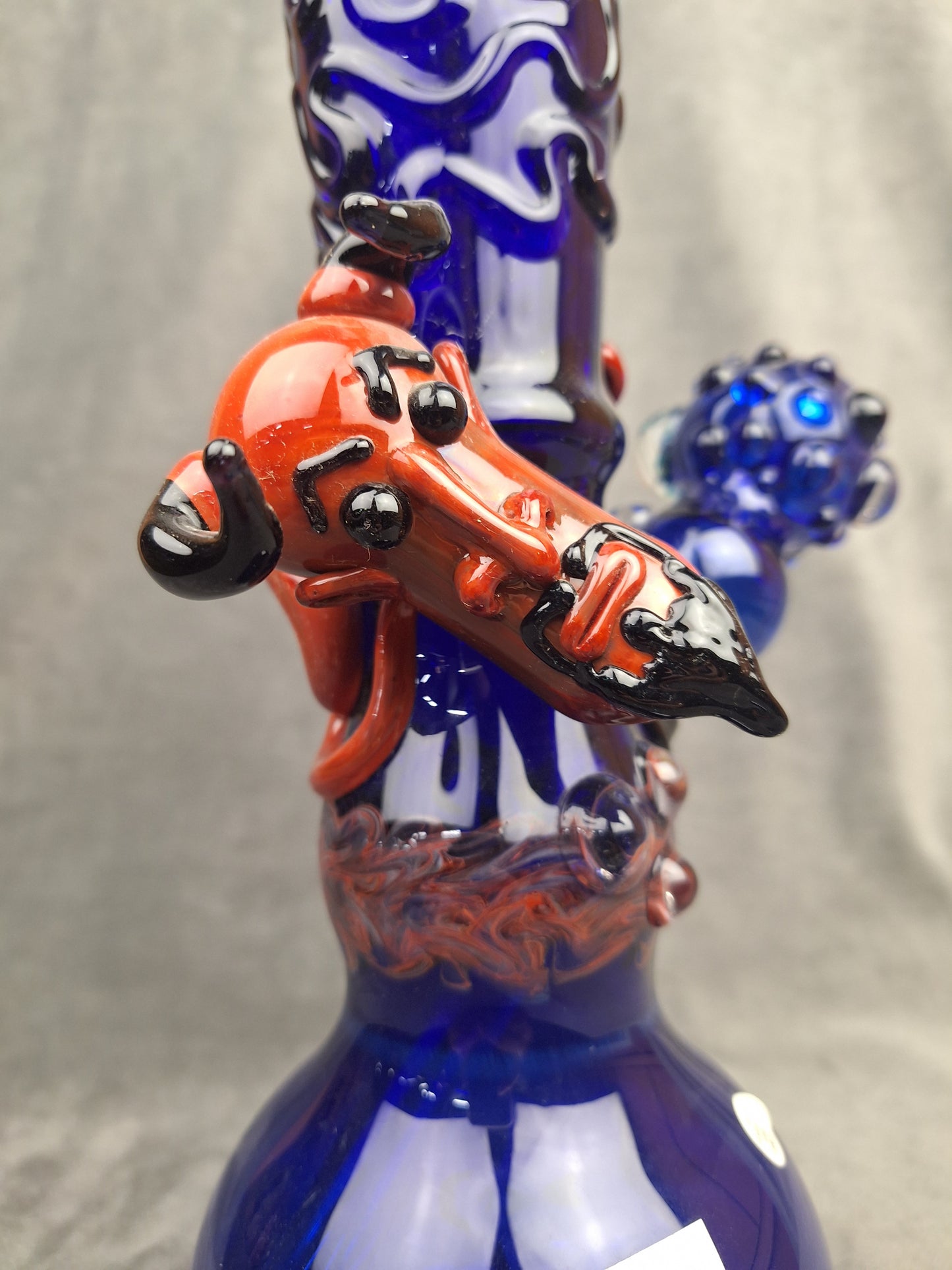 Large Cobalt Tube w/ Devil Head