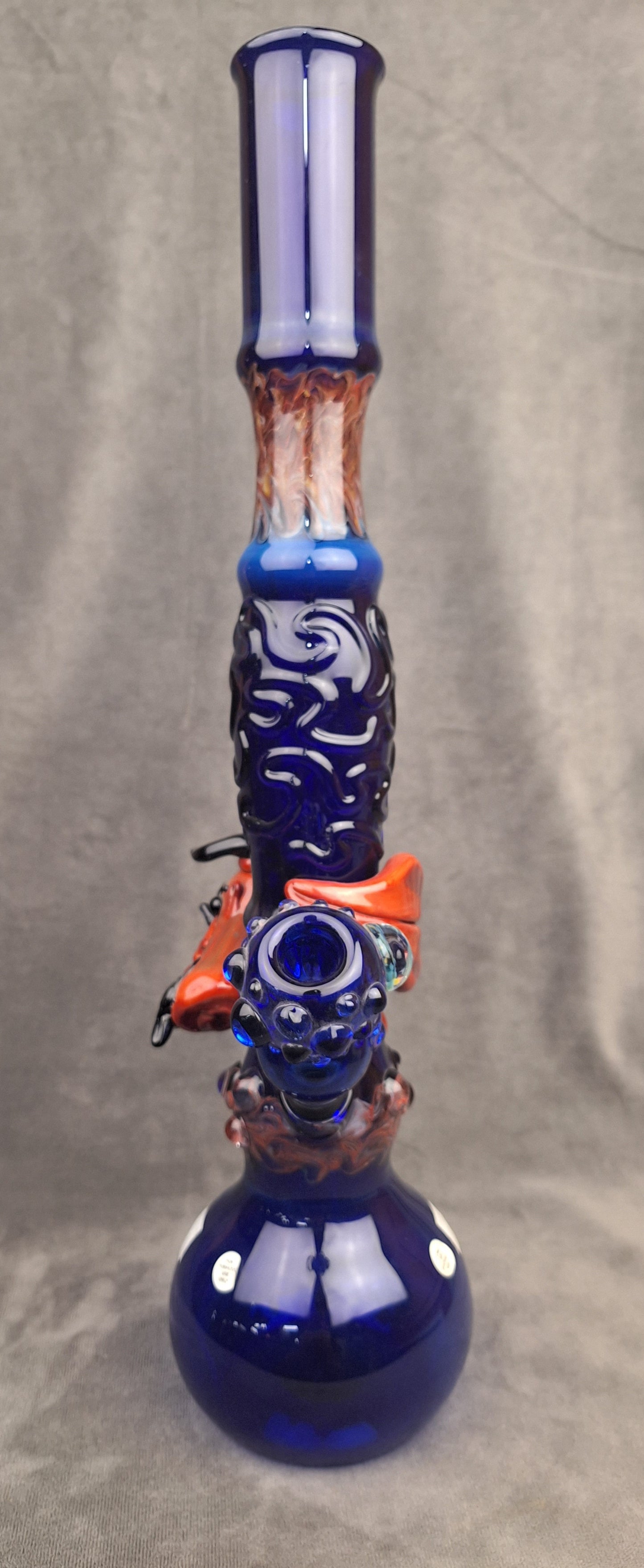 Large Cobalt Tube w/ Devil Head