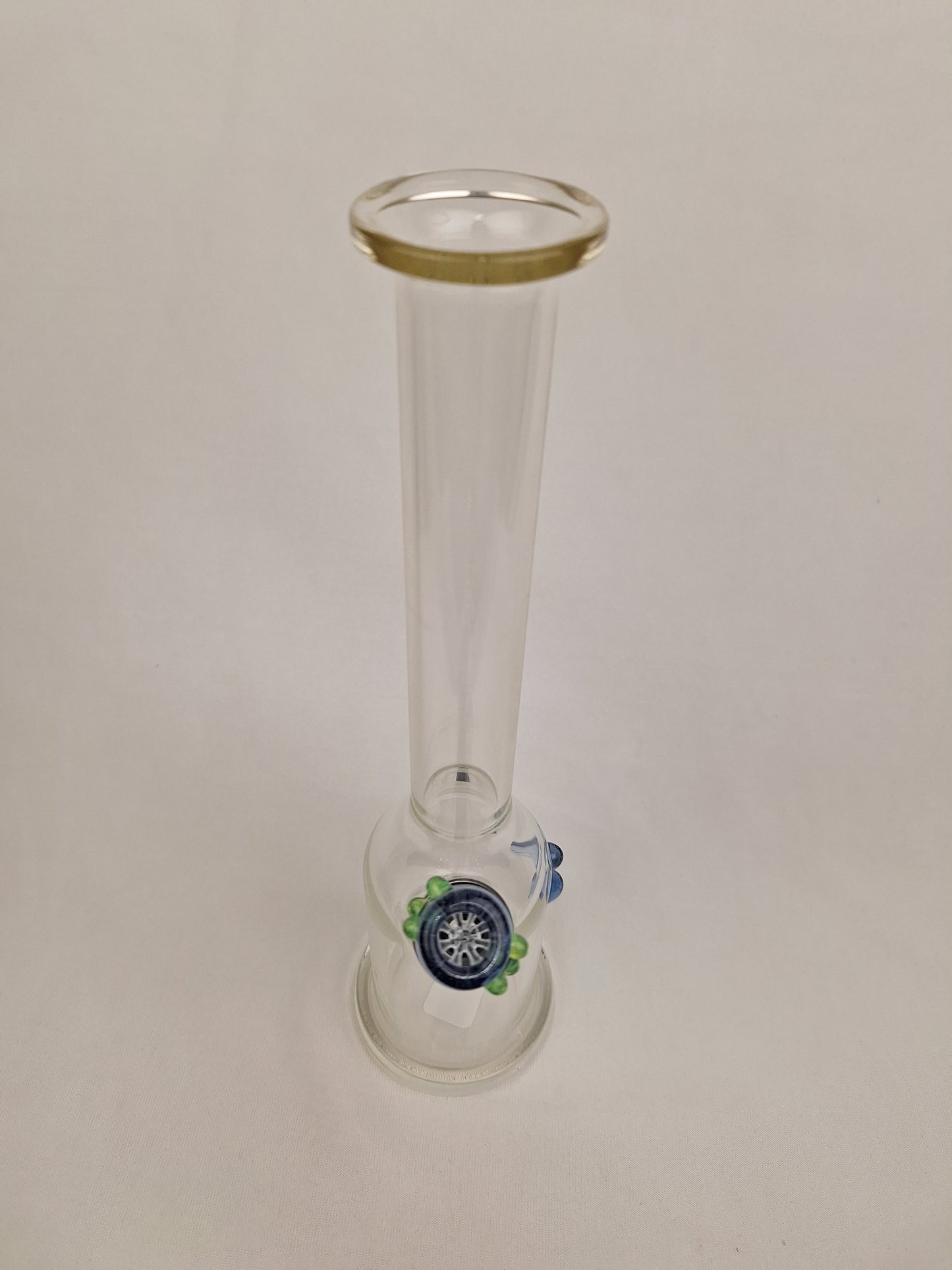 Ben Wilson Clear Straight Tube Blue Bowl