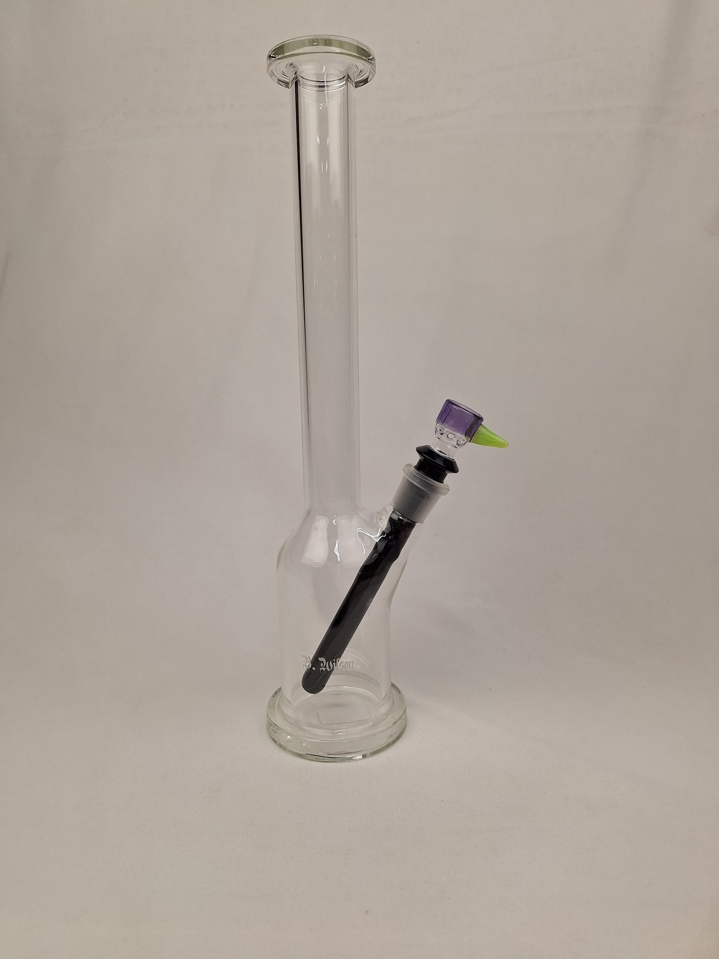 Ben Wilson Clear Straight Tube Purple Bowl