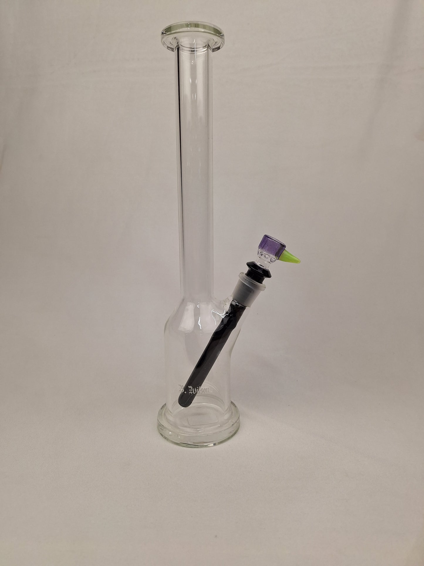 Ben Wilson Clear Straight Tube Purple Bowl