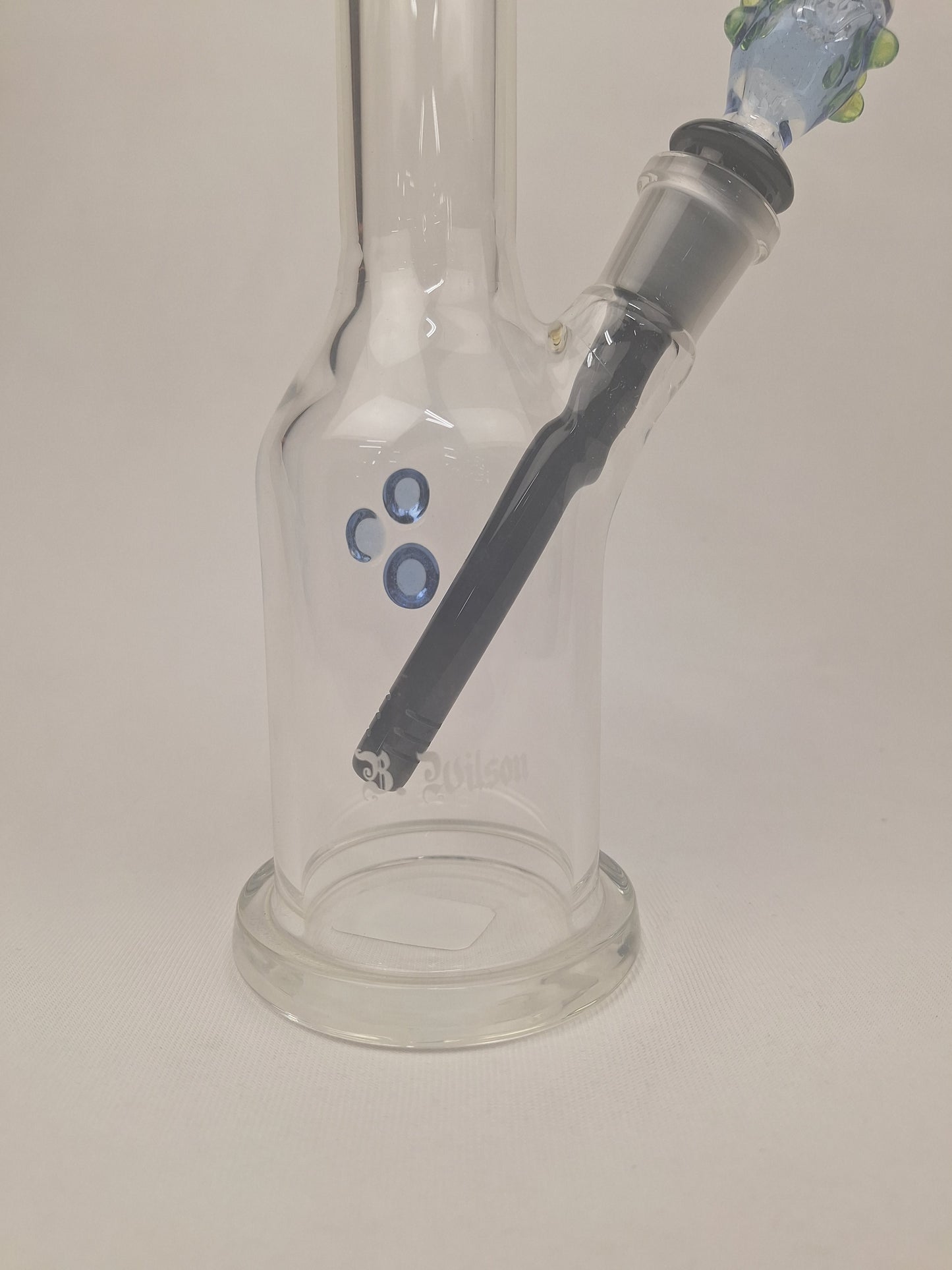 Ben Wilson Clear Straight Tube Blue Bowl
