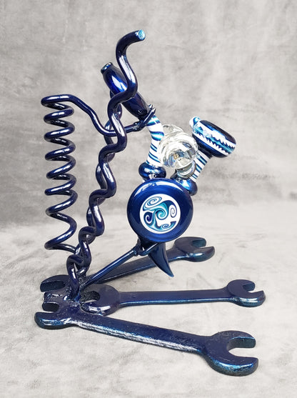 Cowboy Blue/White Faceted Sherlock