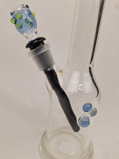 Ben Wilson Clear Straight Tube Blue Bowl