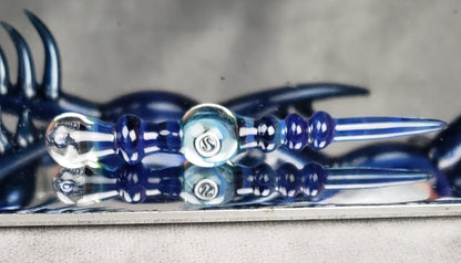 Cowboy Lrg Blue Stemless Bubbler