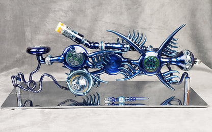 Cowboy Lrg Blue Stemless Bubbler