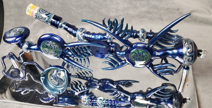 Cowboy Lrg Blue Stemless Bubbler
